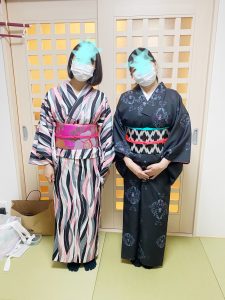 着付け教室でお太鼓結び